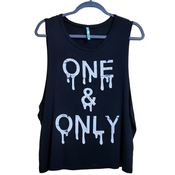 rhapsodielle Tops - Rhapsodielle sz L One & Only open side raw hem